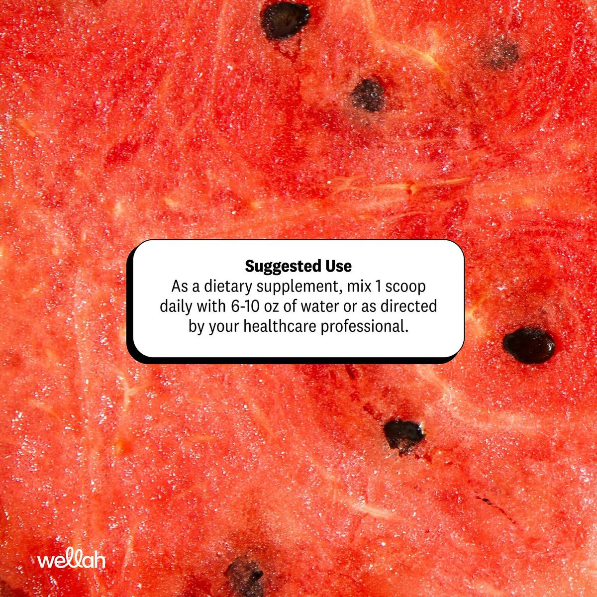 Détail de l'étiquette de Wellah L-Glutamine Poudre