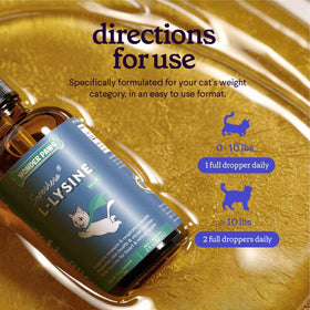 Détail de l'étiquette de WONDER PAWS L-Lysine pour Chats