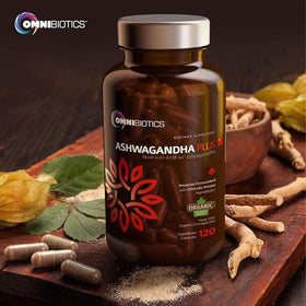 Détail de l'étiquette des capsules OmniBiotics Ashwagandha