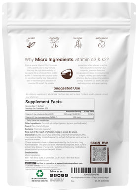 Détail de l'étiquette des gélules Micro Ingredients