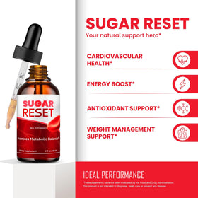Détail de l'étiquette des Sugar Reset Drops d'IDEAL PERFORMANCE