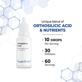 Détail de l'étiquette du flacon d'acide orthosilicique Supersmart