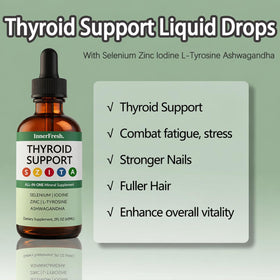 Détail de l'étiquette du flacon de Gouttes de Soutien Thyroïdien SAPURAIS