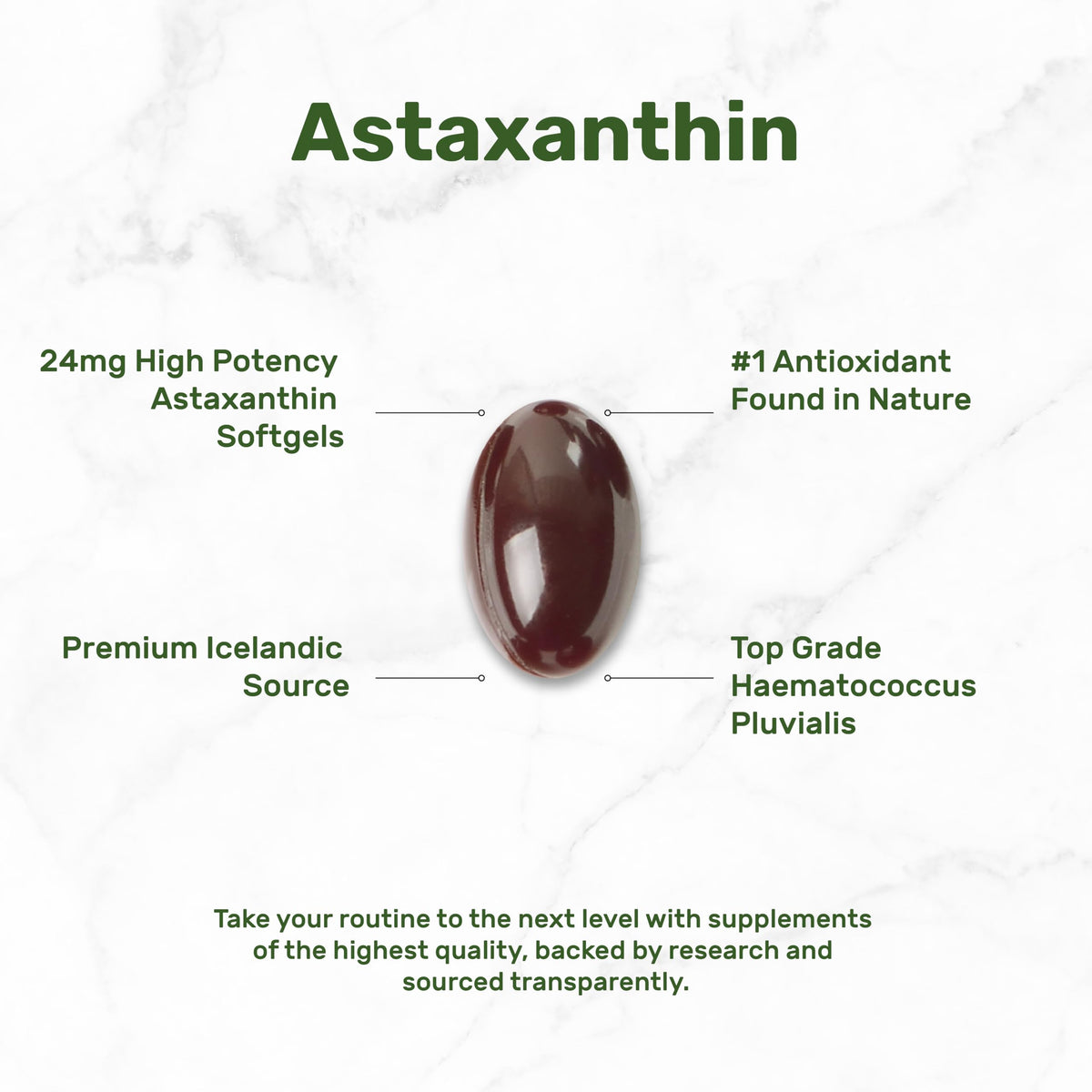 Détail de l'étiquette du flacon DEAL SUPPLEMENT Astaxanthin