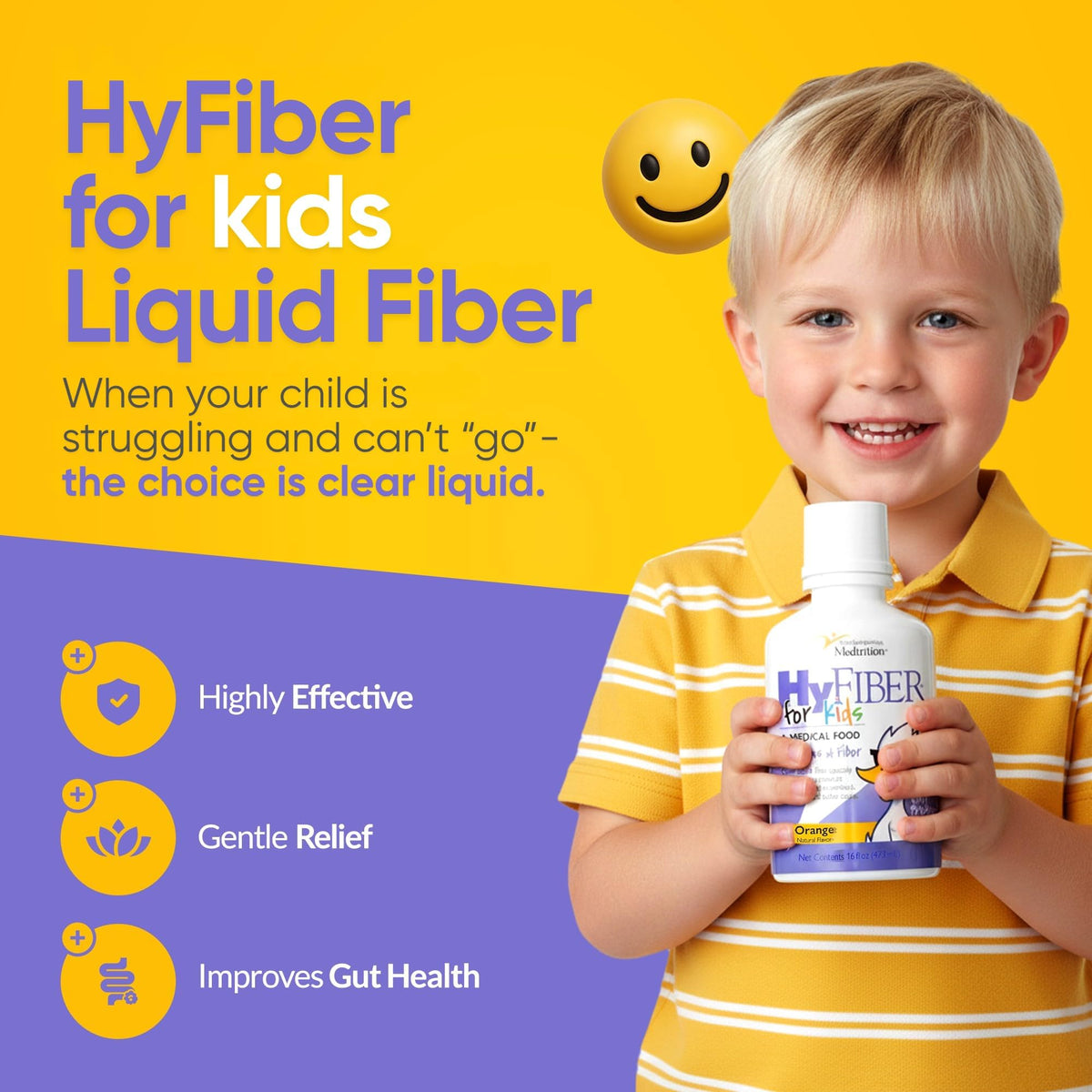 Détail de l'étiquette du HyFiber Liquide pour Enfants