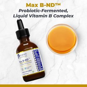 Détail de l'étiquette du Max B-ND de Premier Research Labs