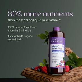 Détail de l'étiquette du New Chapter Multivitamine Liquide 30 oz