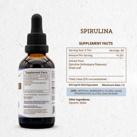 Détail de l'étiquette du produit Secrets of the Tribe Spiruline