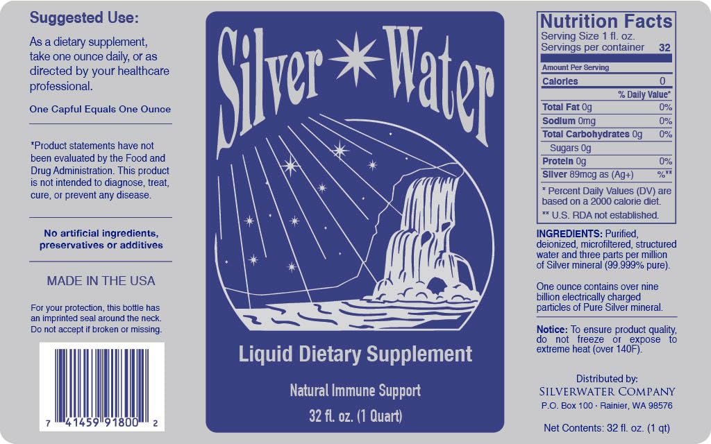 Détail de l'étiquette du Silver Water 5 Pack