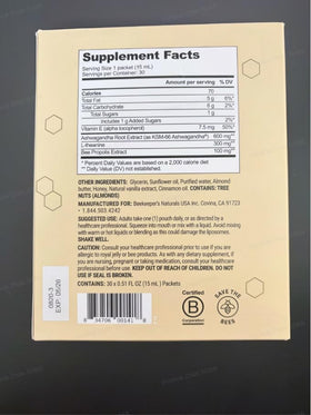 Détail de l'utilisation des packets de soutien au stress Liposomal Ashwagandha