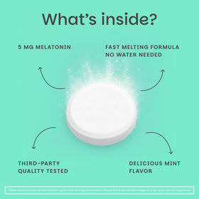 Détail de la boîte d'EZ Melts Melatonine 5 mg