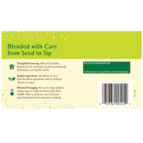 Détail de la boîte de Thé Vert Décaféiné avec sachets