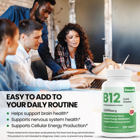 Détail de la boîte de UMEWISH B12 avec informations nutritionnelles
