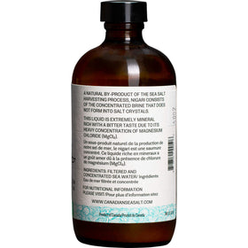 Détail de la bouteille de Nigari avec couvercle
