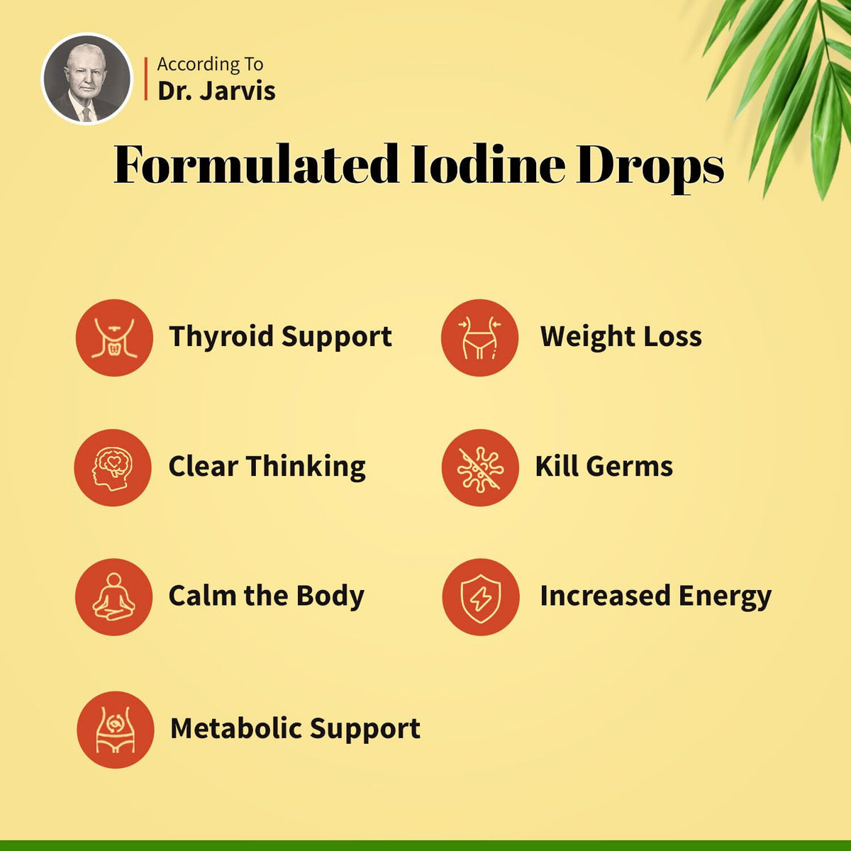 Détail de la bouteille de solution d'iode J. CROW'S