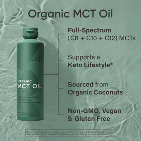 Détail de la bouteille Sports Research Huile MCT Bio