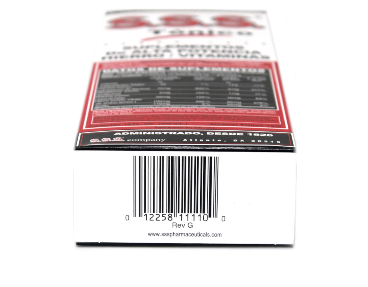 Détail de la bouteille Tonic SSS 10 oz