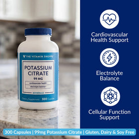 Détail de la capsule de citrate de potassium 99 mg