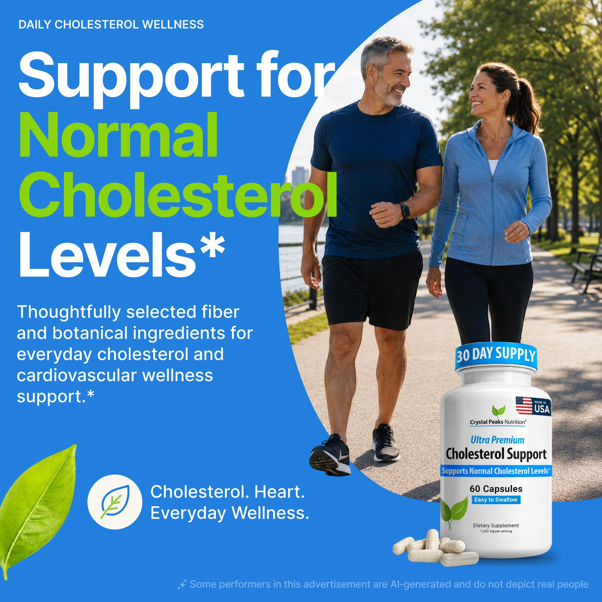 Détail de la capsule de complément cholestérol CRYSTAL PEAKS NUTRITION