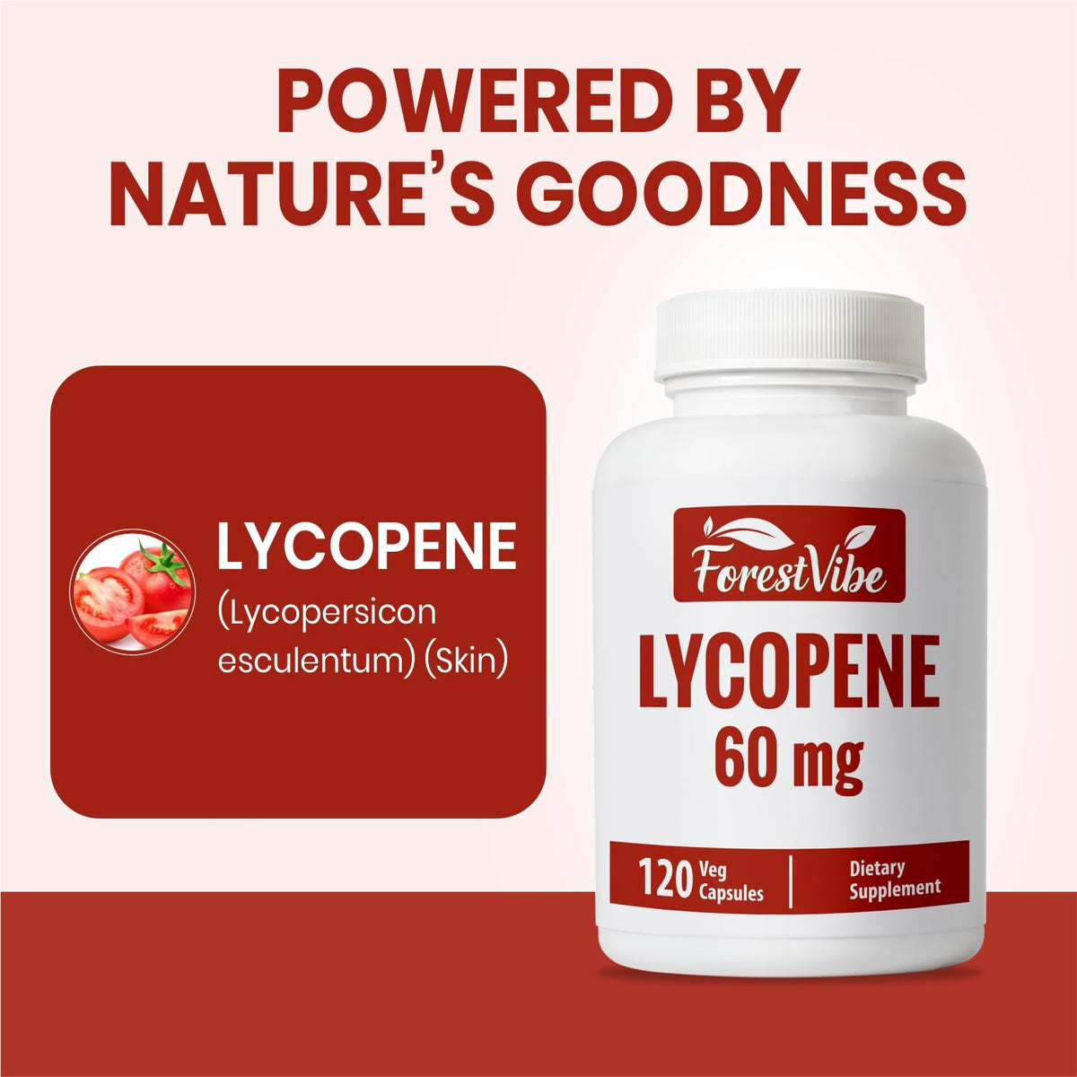 Détail de la capsule de lycopène ForestVibe, couleur transparente