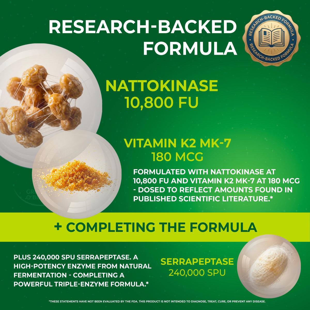 Détail de la capsule de Nattokinase GREAT BILLIOM