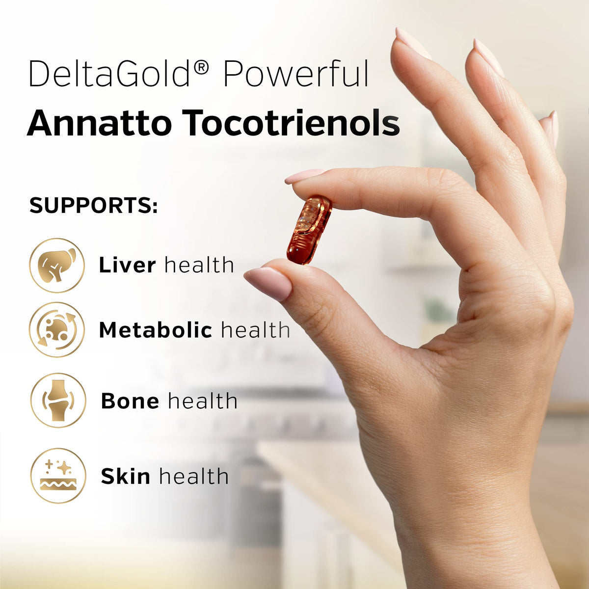 Détail de la capsule de tocotrienols Sunergetic