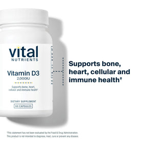 Détail de la capsule de Vitamine D Vital Nutrients