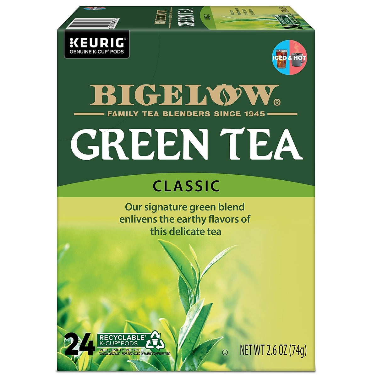 Détail de la capsule K-Cup Bigelow Thé Vert