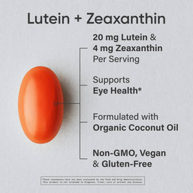 Détail de la capsule végétale Sports Research Lutein + Zeaxanthin