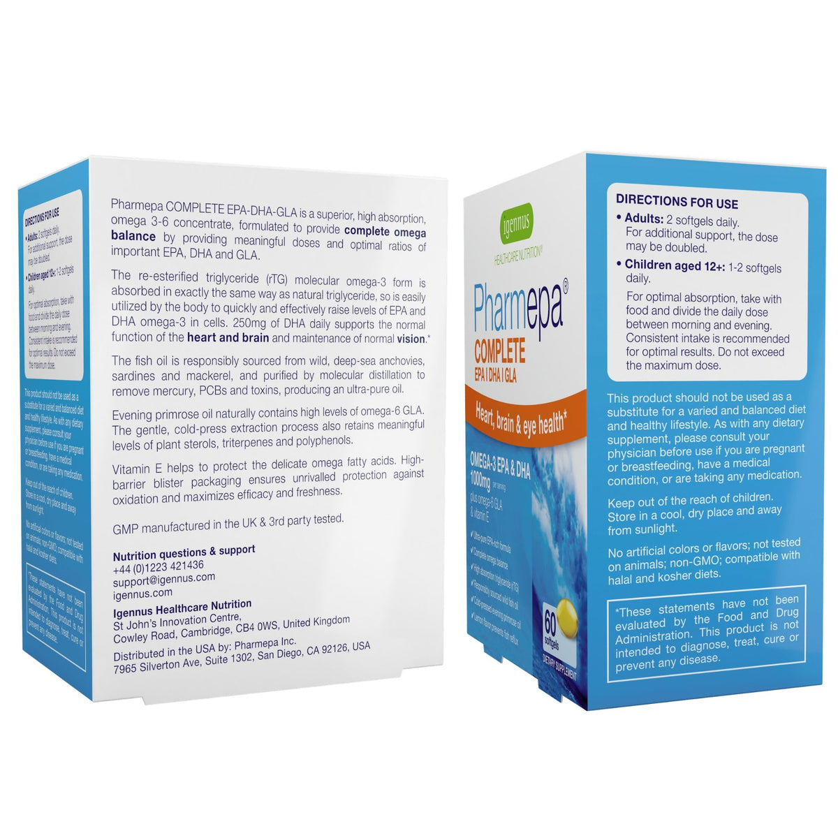 Détail de la composition d'Igennus Pharmepa Omega 3