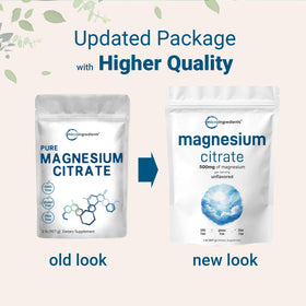 Détail de la composition de la poudre de citrate de magnésium Micro Ingredients