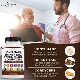 Détail de la composition de Liberty Lifestyle Complément Alimentaire Champignon Lion