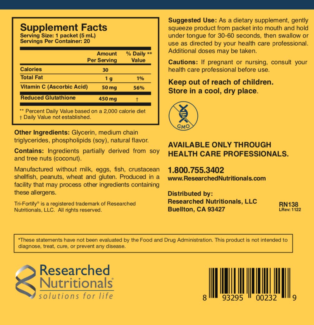 Détail de la composition du glutathion liposomal