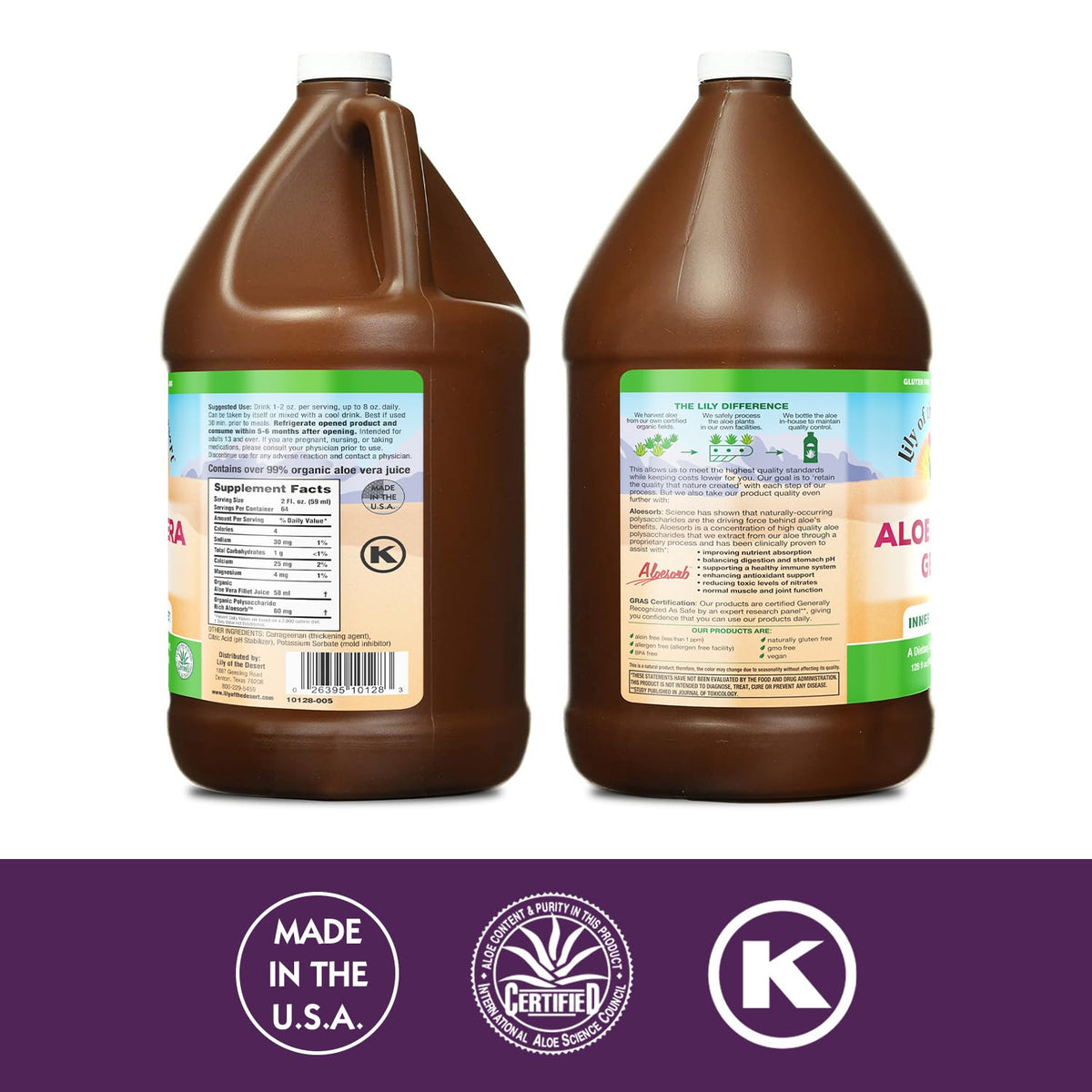 Détail de la consistance épaisse du gel d'aloe vera