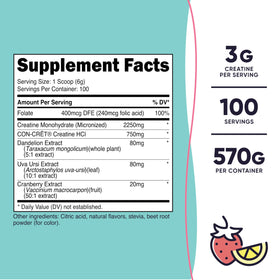 Détail de la cuillère incluse avec la poudre de créatine Nutricost