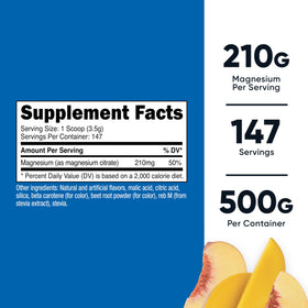 Détail de la cuillère incluse de poudre de citrate de magnésium Nutricost