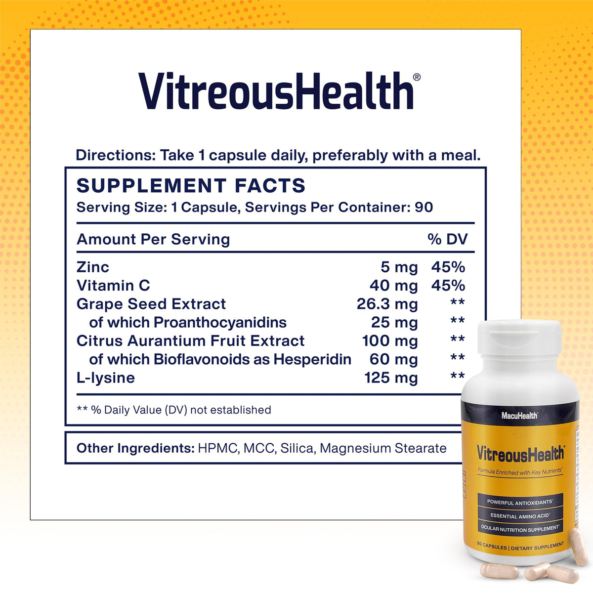 Détail de la gélule de Macuhealth VitreousHealth