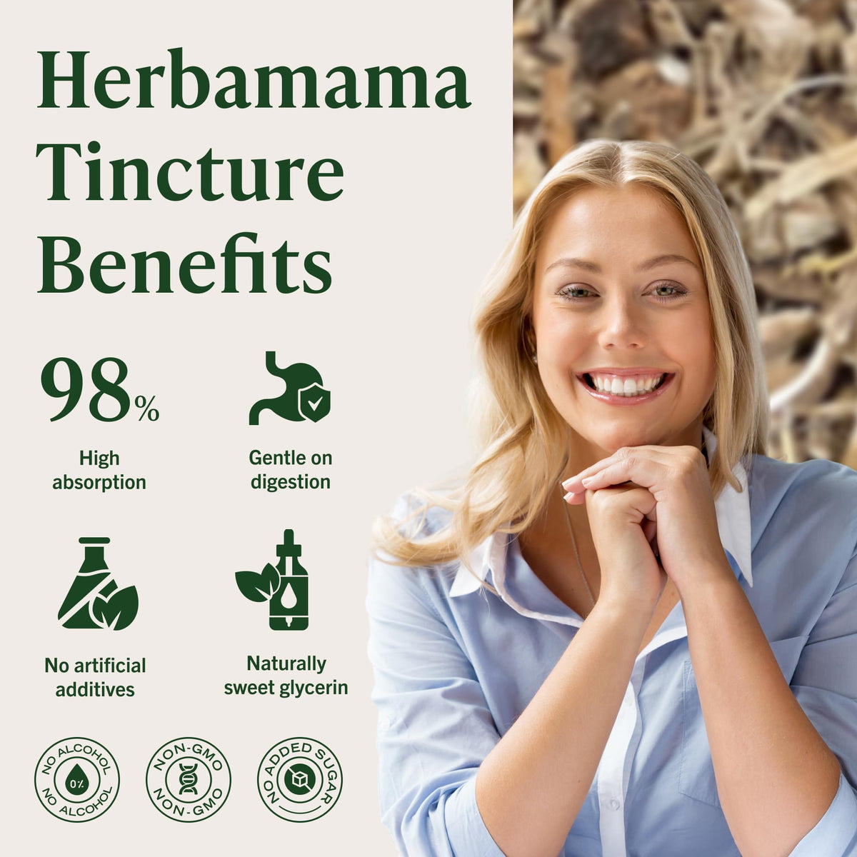 Détail de la goutte de fragon HERBAMAMA sur une cuillère