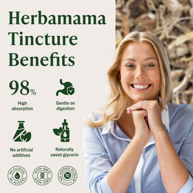 Détail de la goutte de fragon HERBAMAMA sur une cuillère