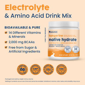 Détail de la mesure de poudre électrolyte NativePath Hydrate