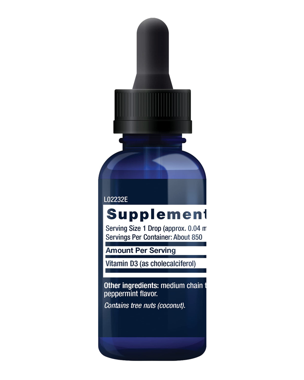 Détail de la pipette de Vitamine D3 Menthe Life Extension