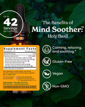 Détail de la pipette du flacon de Mind Soother d'Herb Pharm