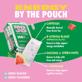 Détail de la poche énergétique MOJO, saveur pastèque