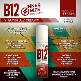 Détail de la pompe de la crème B12 BIOLABS PRO