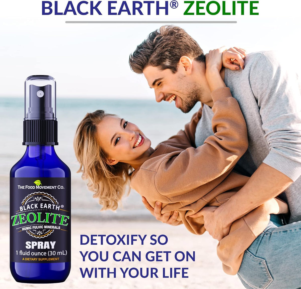 Détail de la pompe du spray Zeolite Noir 1 oz
