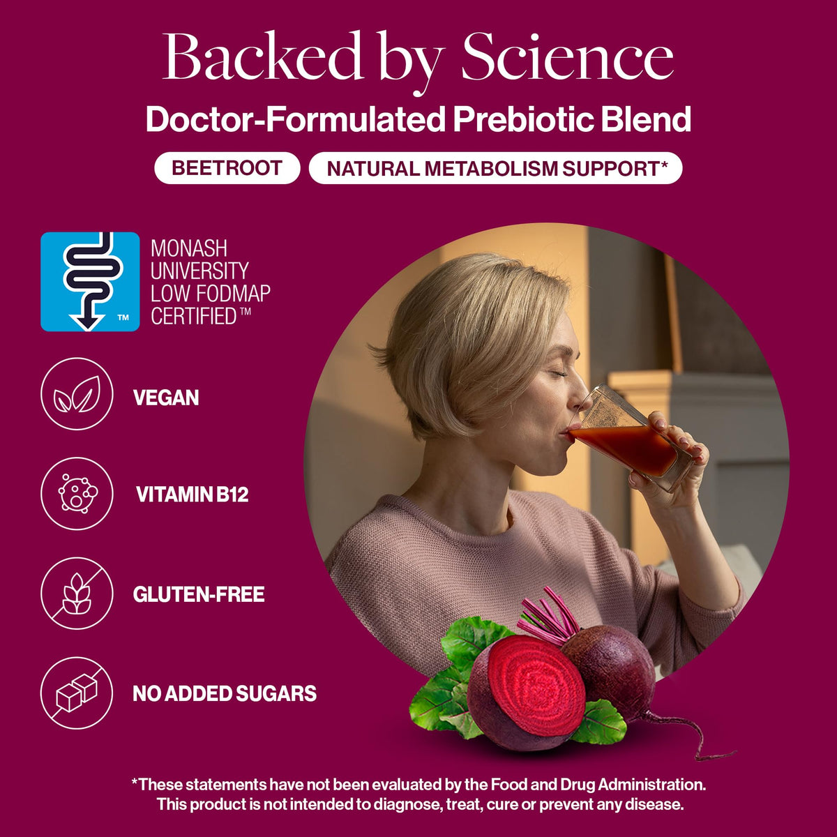 Détail de la poudre de betterave du complément ResBiotic