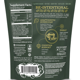 Détail de la poudre de champignon matcha Sunwarrior