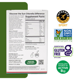 Détail de la poudre de chlorelle Sun Chlorella