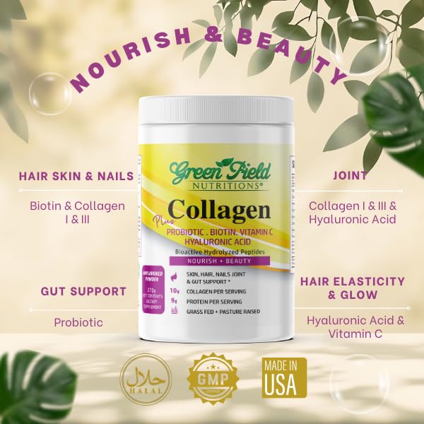 Détail de la poudre de collagène halal avec cuillère