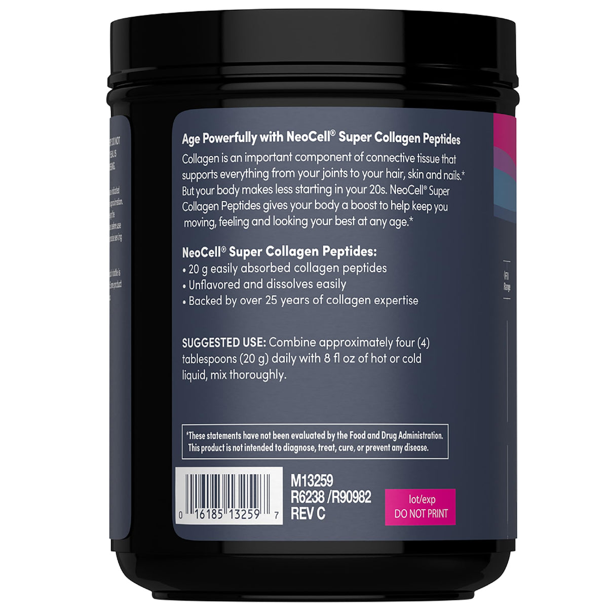 Détail de la poudre de collagène NeoCell Super Peptides